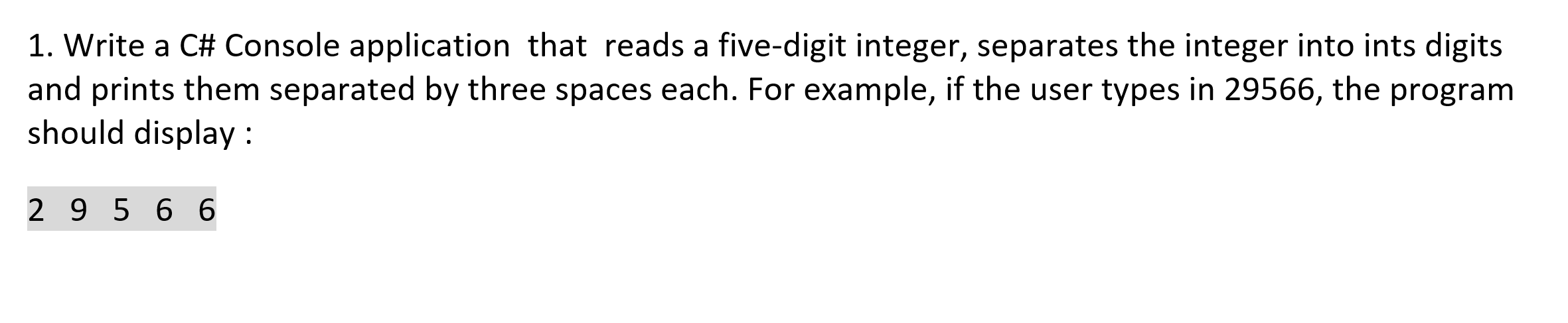 Please show how to solve this problem using modulus. 1. Write a