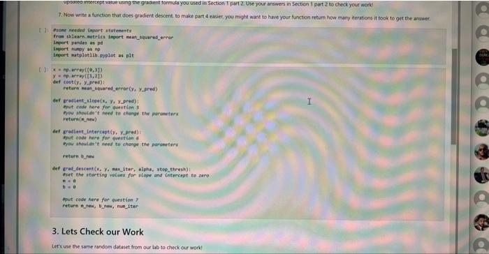 for both the slope and insercept at the same time AND lets