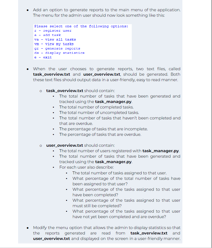 the end of the question) and to now make use of functions