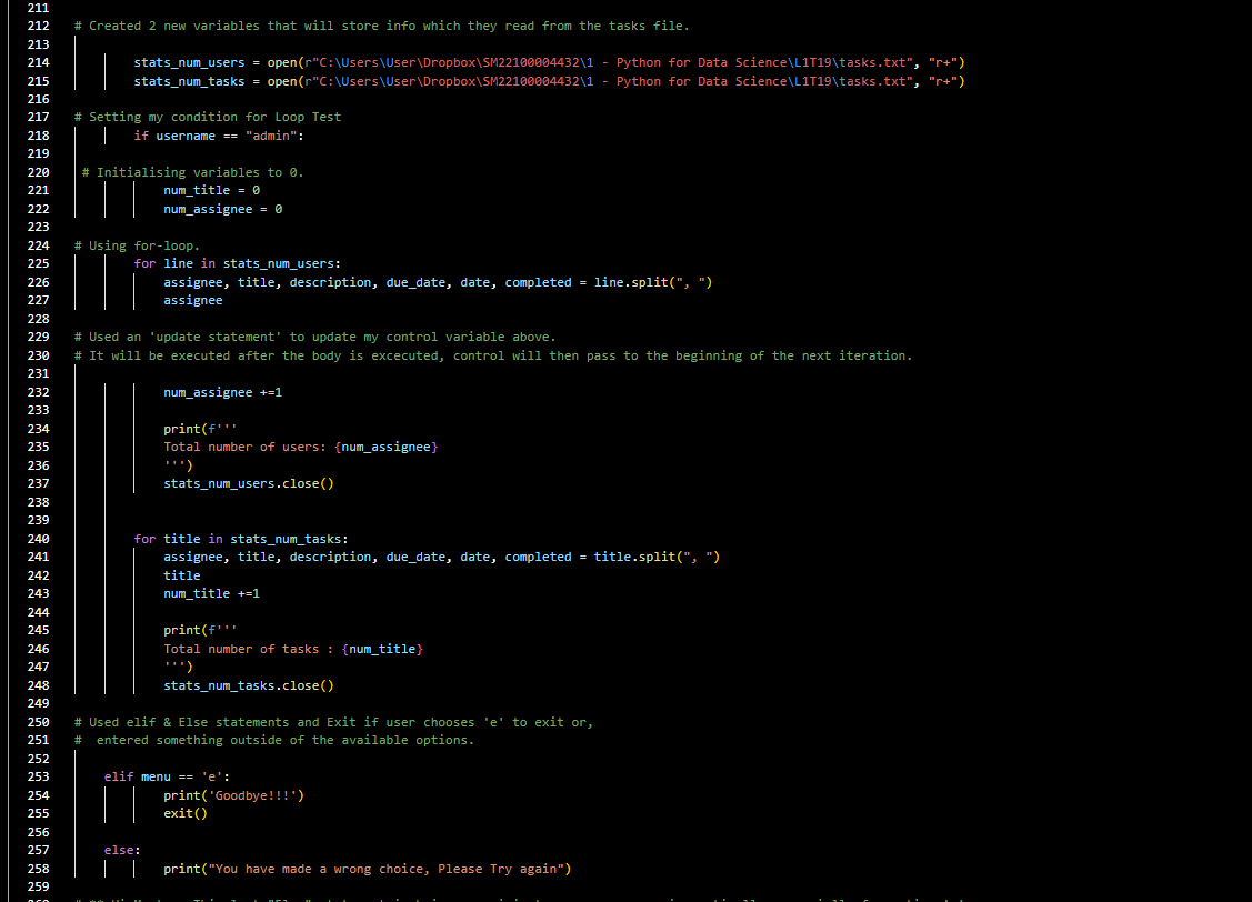 previous Capstone project (task_manager.py) and save it in the Dropbox folder for