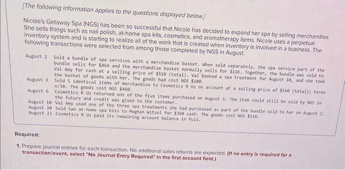 time sensitive just answer it on here [The following information applies to