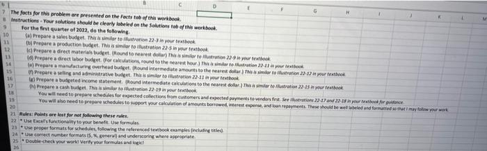 wovkbook. For the first quarter of 2022 , do the following. (a)