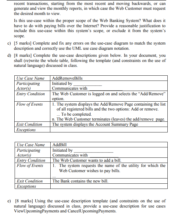 use-case diagram is presented below along with a set of related questions.