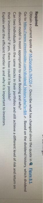 Topic: Stocks and Portfolios Stock Quote Stock Name and Ticker Symbol: The