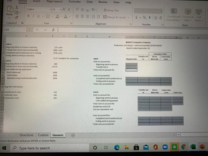  Fie Home Home Insert Page Layout Formulas Data Review View Help