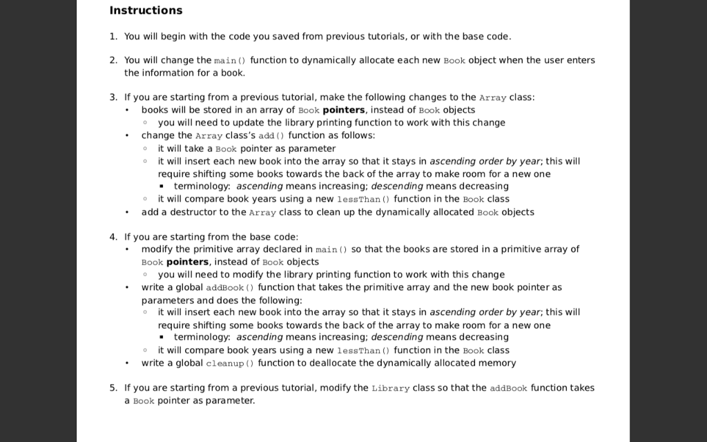  PLEASE CODE IN C++ AND ALL THE FILES ARE FROM BASE