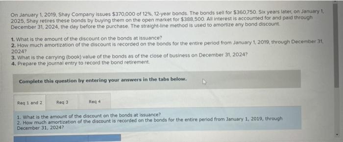  Req 1 and 2 Req3 Reg 4 What is the carrying