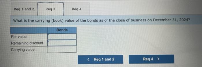 (book) value of the bonds as of the close of business on