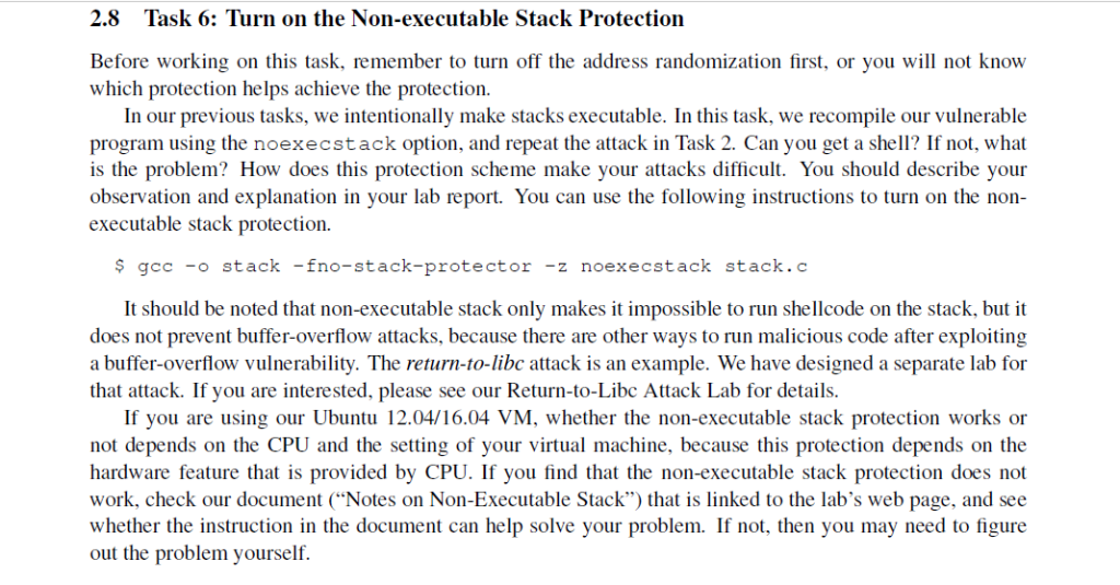 the return-to-libc attack, which is a technique used to defeat one of