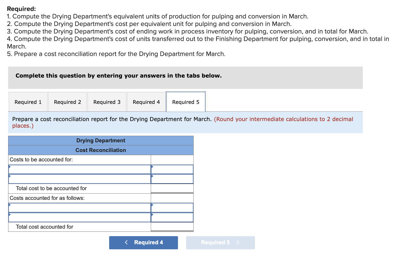 in the tabs below. Compute the number of tons of pulp completed