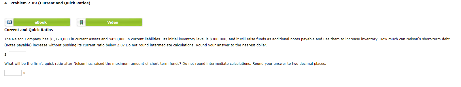  (notes payable) increase without pushing its current ratio below 2.0? Do