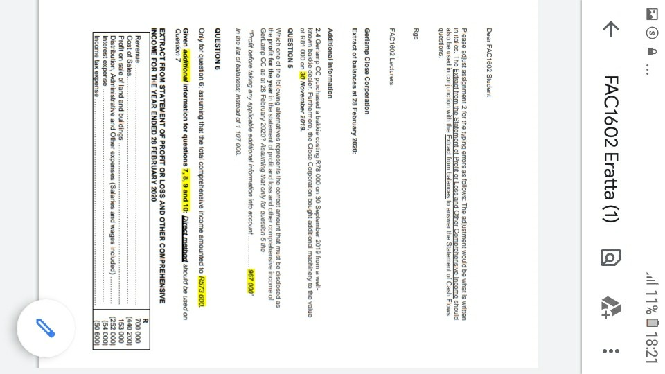 Gerlamp CC as at 28 February 2020? 1. R 803 900 2