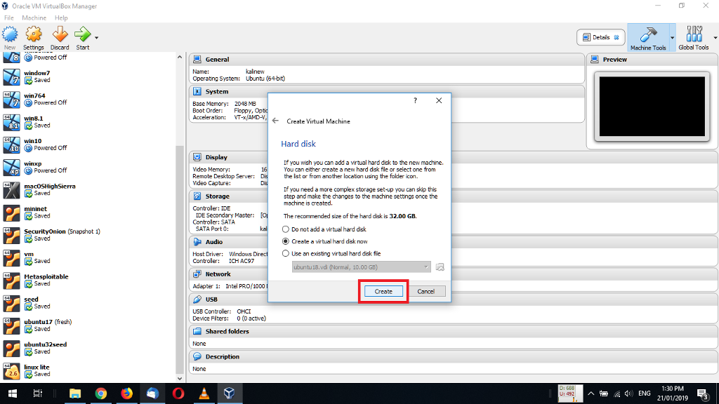you experimenting with the alternative Operating system. Oracle VM VirtualBox Manager Detais