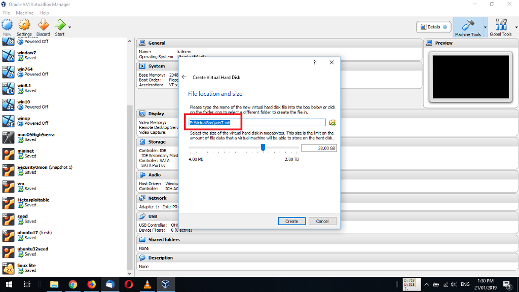 in megabytes to be olocated to the virtual machine. Powered off Server: