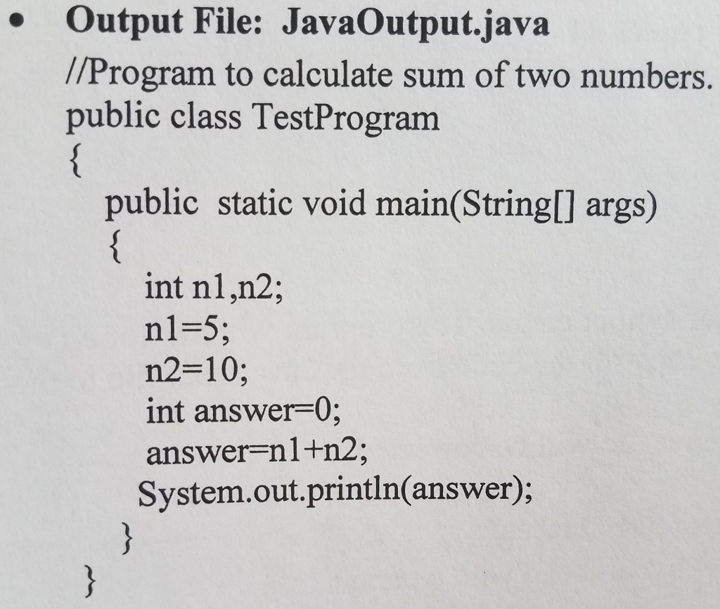 name and will then copy all the code from the Java input