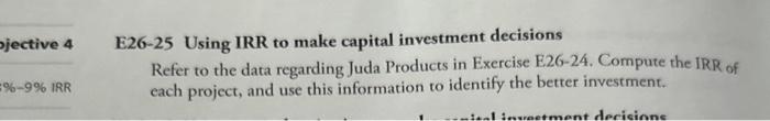 NPV methe following projects: Requirements Round to two decimal places. 2. What