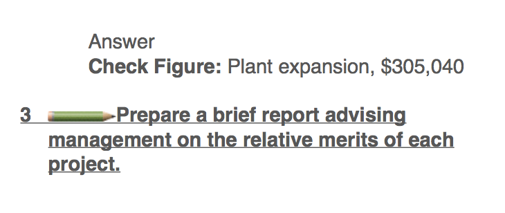 1 EXCEL TEMPLATE Elite Apparel Inc. is considering two investment projects. The