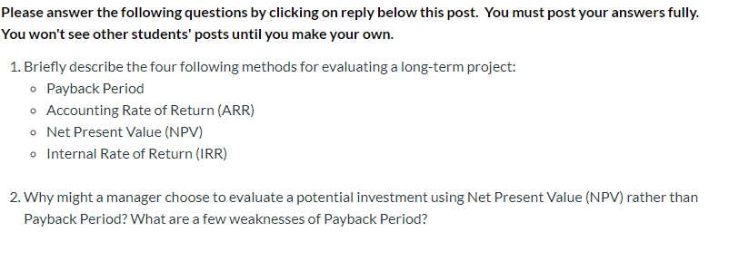 Please answer the following questions by clicking on reply below this