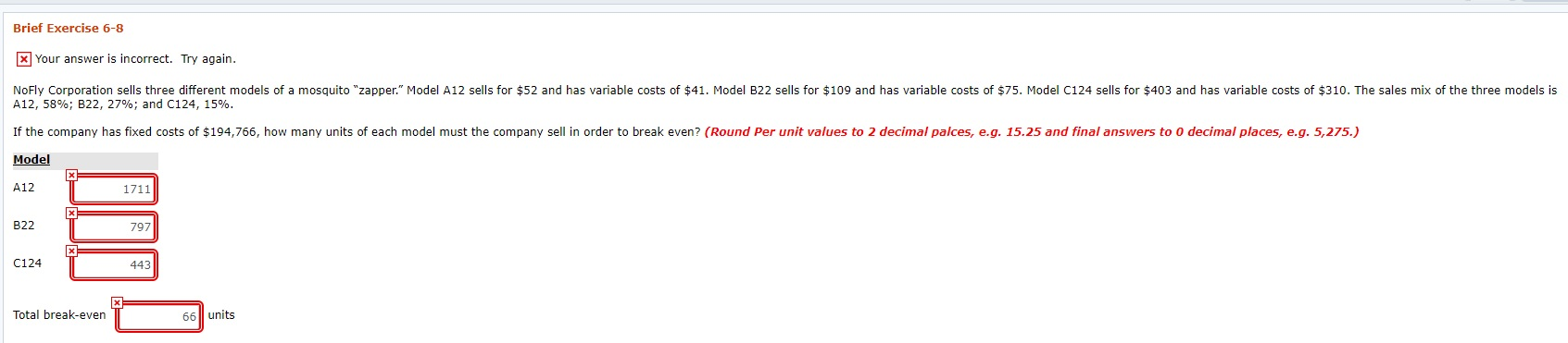  Brief Exercise 6-8 X Your answer is incorrect. Try again. NoFly