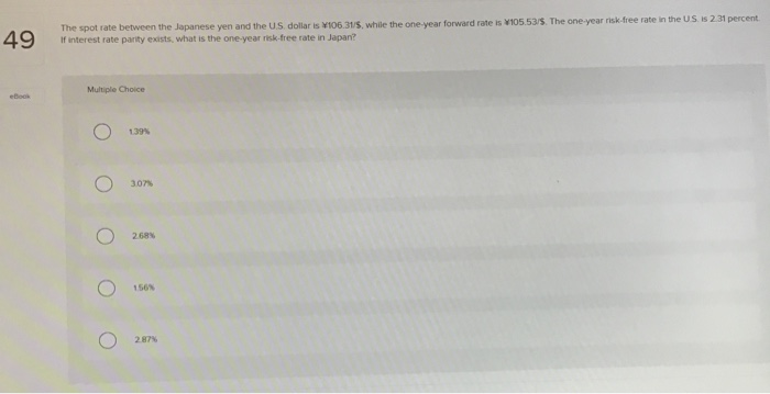 one-year forward rate for the Swiss franc is SF11457/5. The spot rate