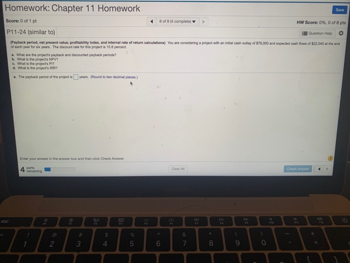  PLEASE ANSWER QUESTIONS A-D!! Homework: Chapter 11 Homework Save Score: 0