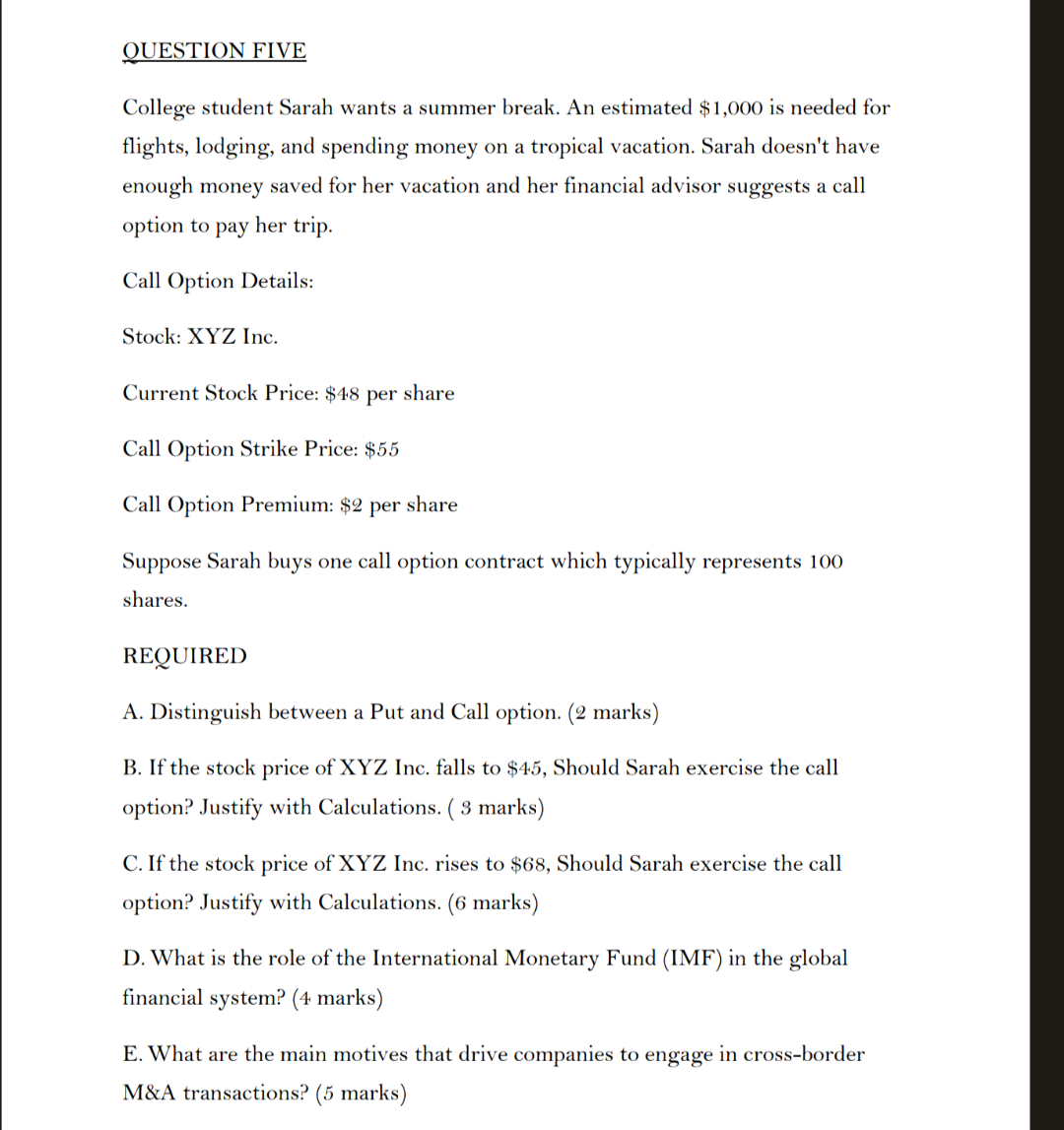  international Finance question. put also reference book that can help me