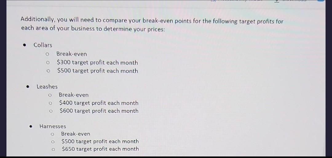 provided Milestone Two Market Research Data Appendix Word Document to conduct a