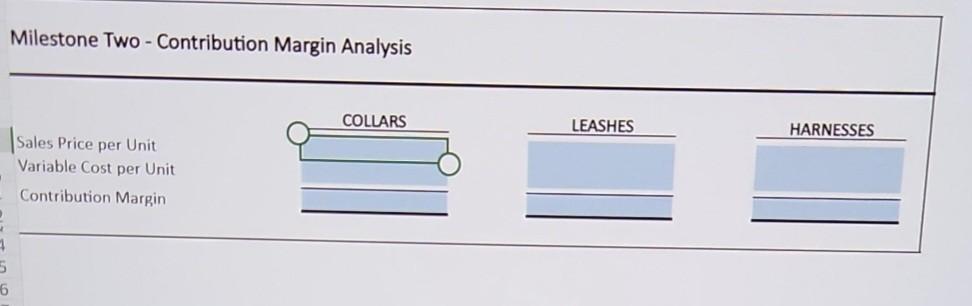 costvolume profit analysis. Complete the "Contribution Margin Analysis" and "Break-Even Analysis" tabs