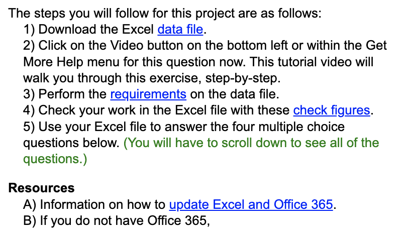 The steps you will follow for this project are as follows:
