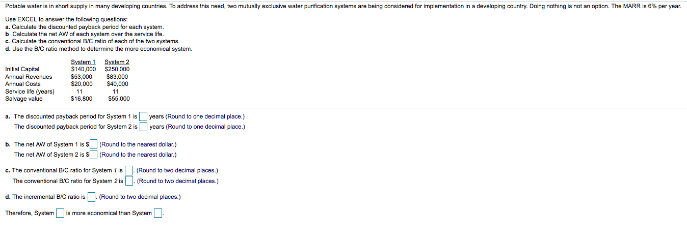 Potable water is in short supply in many developing countries. To address