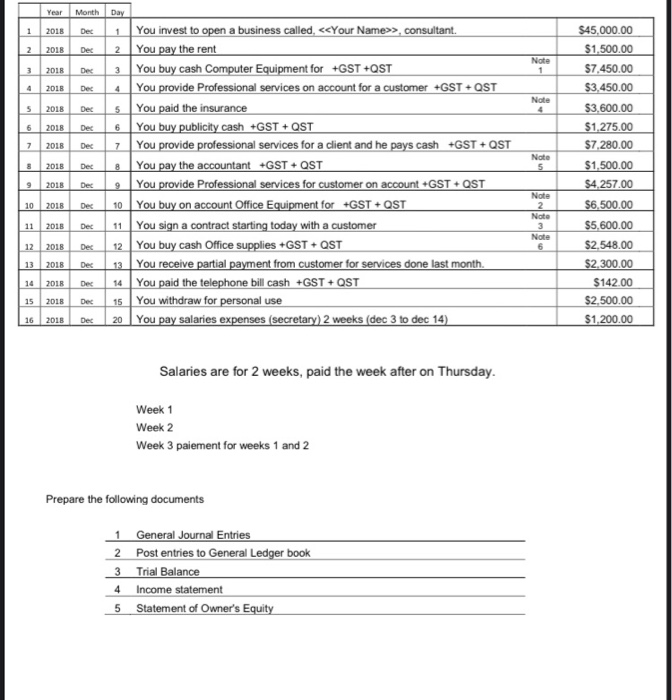 owner's equity, 6. Balance sheet Day Year 2018 Month Dec 2018 Dec