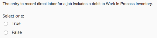 The entry to record direct labor for a job includes a