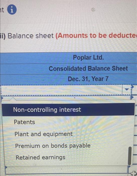 Poplar Ltd, purchased 80% of the outstanding shares of Spruce Ltd. for
