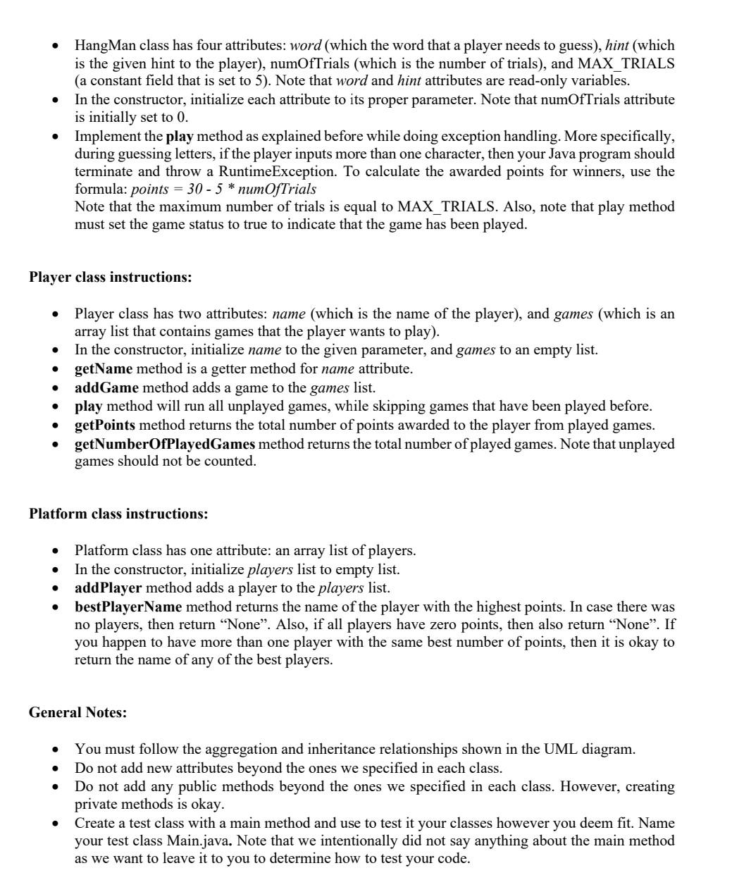 a gaming platform: \begin{tabular}{|l|} \hline \multicolumn{1}{|c|}{ Platform } \\ \hline - player: