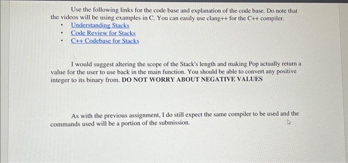 meet new criteria - Better understand usage of Stacks to achieve a