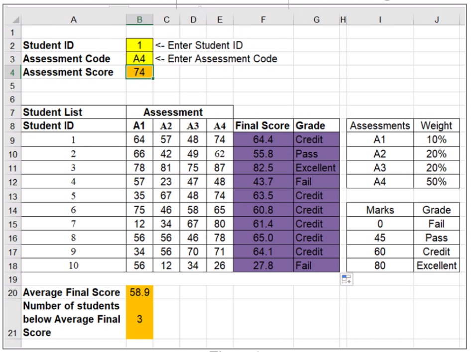 11a) Construct a nested formula in cell B4 using the Match