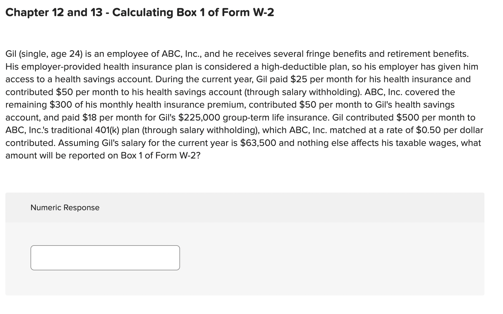  Chapter 12 and 13- Calculating Box 1 of Form W-2 Gil