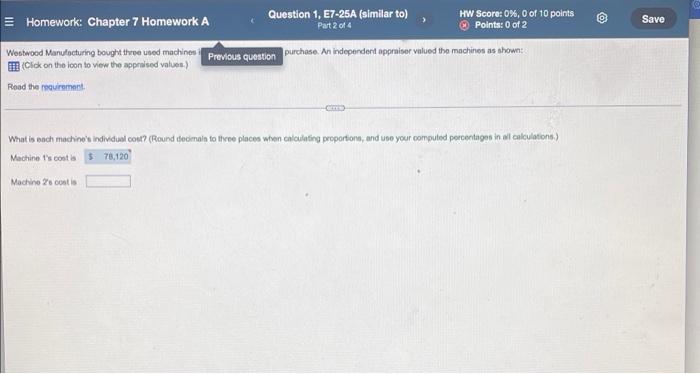 question 1 chapter 7 (my lab) Save Part 2014 Question 1, E7-25A