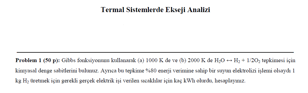 By handing the solution on A4 paper please Using the Gibbs function