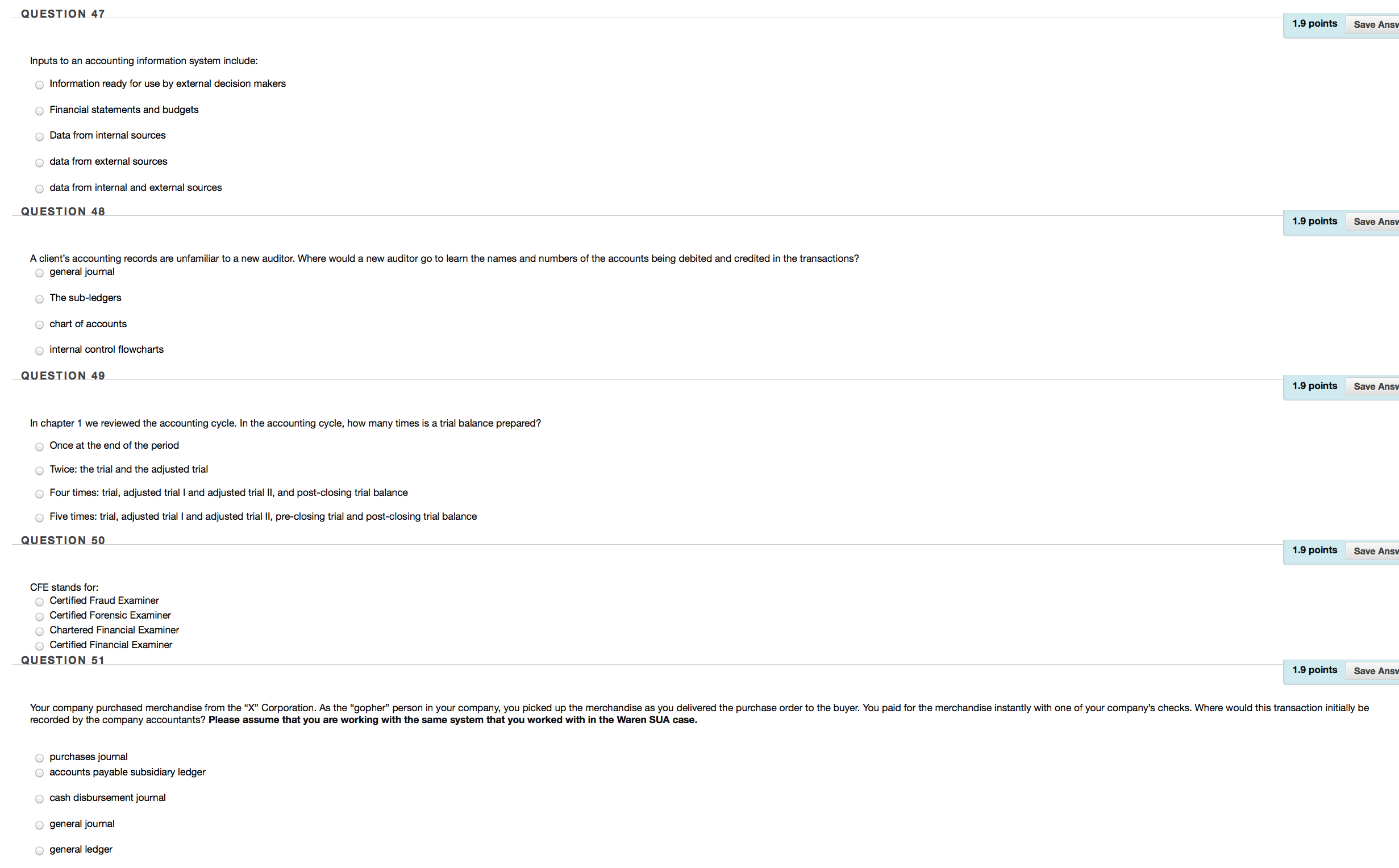 that has its financial statements audited by a CPA firm QUESTION 11