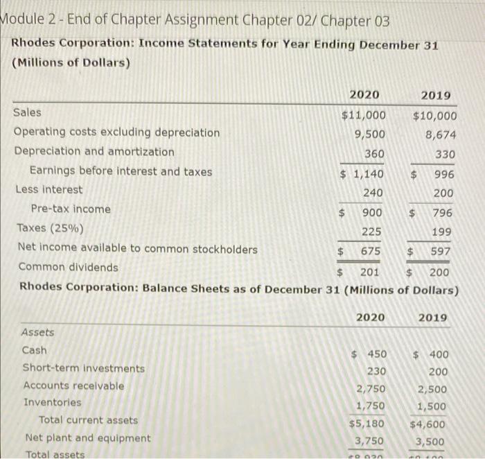  Module 2 - End of Chapter Assignment Chapter 02/ Chapter 03