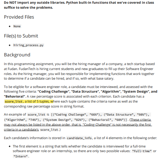 suffice to solve the problems. Provided Files File(s) to Submit Background