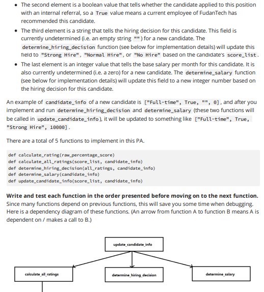 In this programming assignment, you will be the hiring manager of a