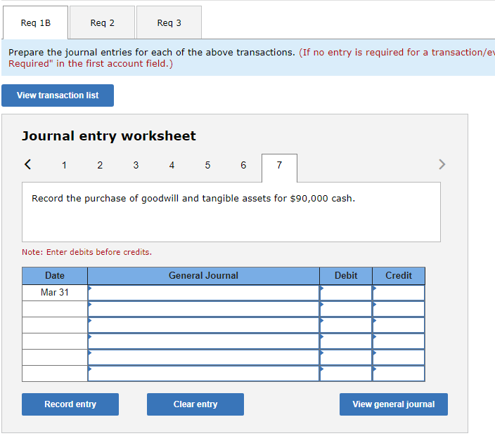 for each of the above transactions. (If no entry is required for