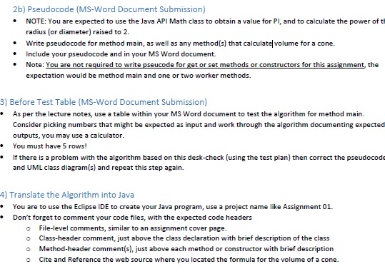  2b) Pseudocode (MS-Word Document Submission) NOTE: You are expected to use