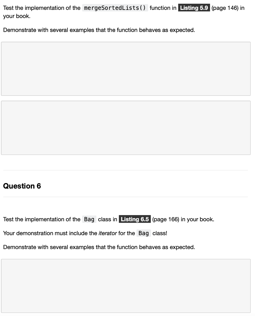 first part # Merges two sorted lists to create and return