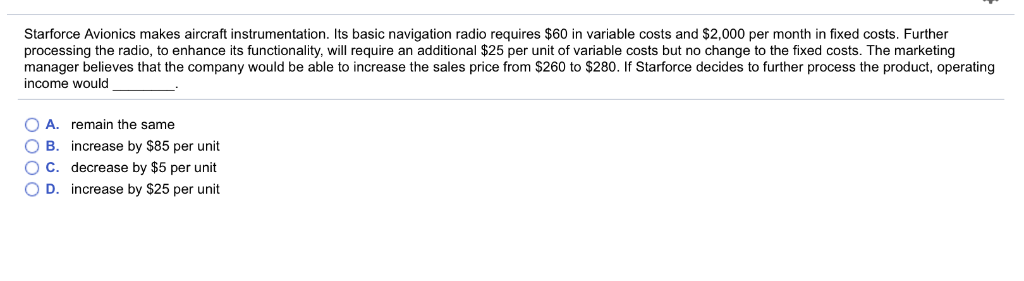 Starforce Avionics makes aircraft instrumentation. Its basic navigation radio requires $60