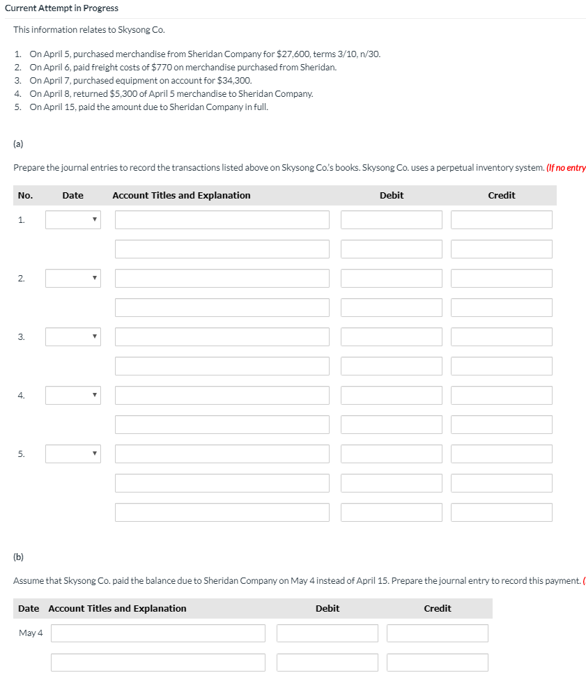  Current Attempt in Progress This information relates to Skysong Co. 1.