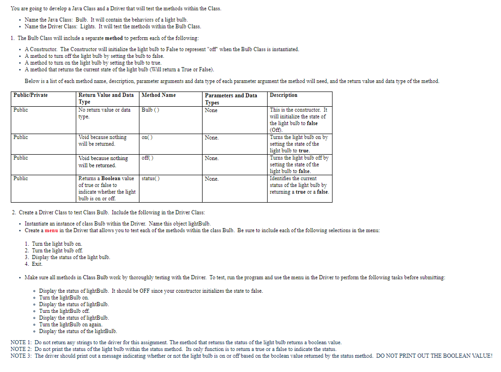 As it states, please use Java. You are going to develop a