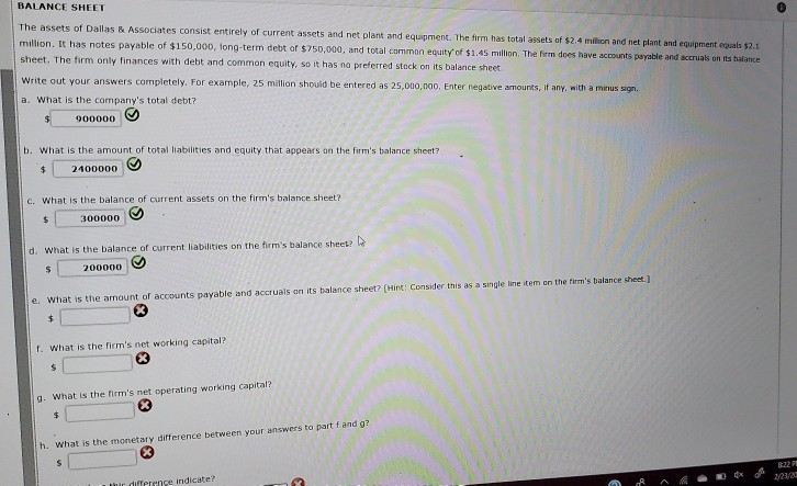 i need help with parts e through h. Please show all